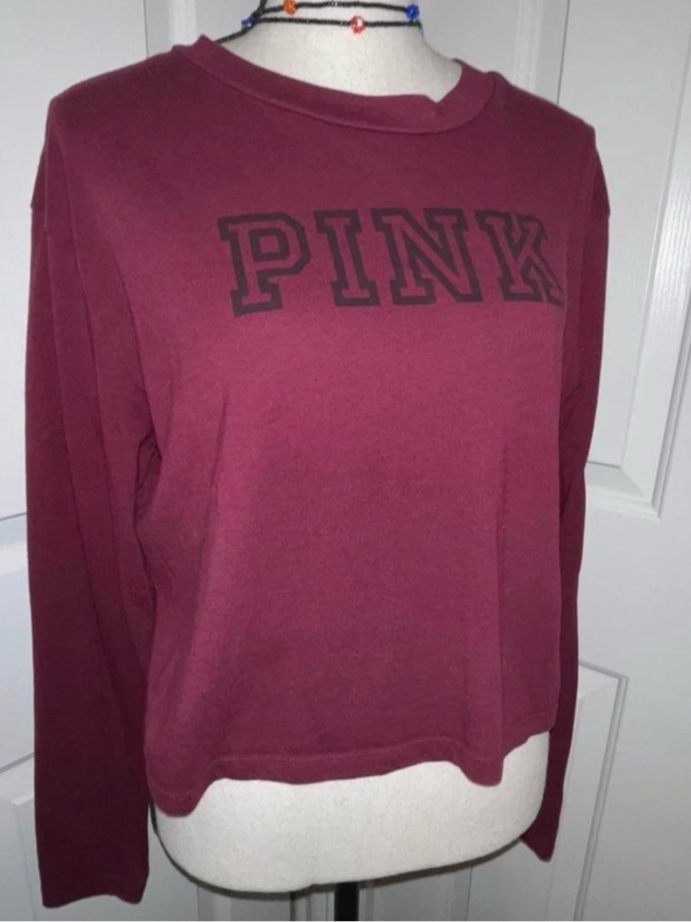 Victoria's Secret PINK Long Sleeve in Burgundy